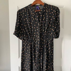 Seraphine Polka Dot Button-Down Maternity Dress